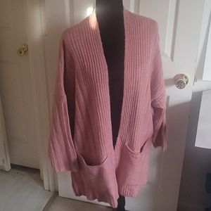 TOPSHOP Ribbed Open Front Cardigan